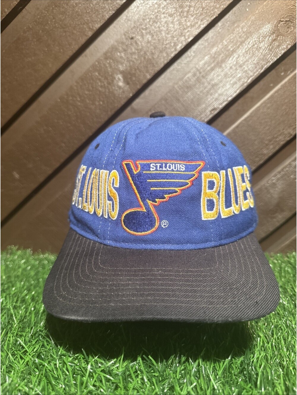 Vintage 90s St Louis Blues Starter Snapback Hat Big Spellout NHL Hockey Cap